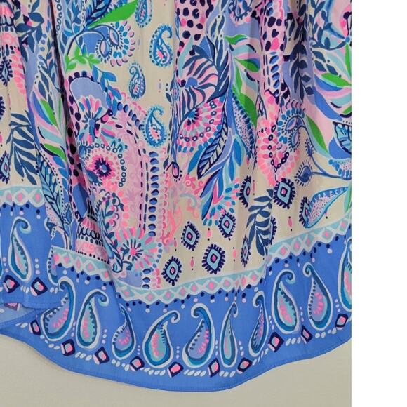 Lilly Pulitzer Top Womens Large Nevie Off Shoulder Macadamia Haute Nature NWOT - Picture 6 of 12